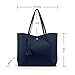 OCT17 Women Tote Bag - Tassels Faux Leather Shoulder Handbags, Fashion Ladies Purses Satchel Messenger Bags (Navy)