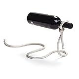 Ummit Magic Lasso Rope Wine Bottle Holder Floating Illusion Rope Rack Stand, White