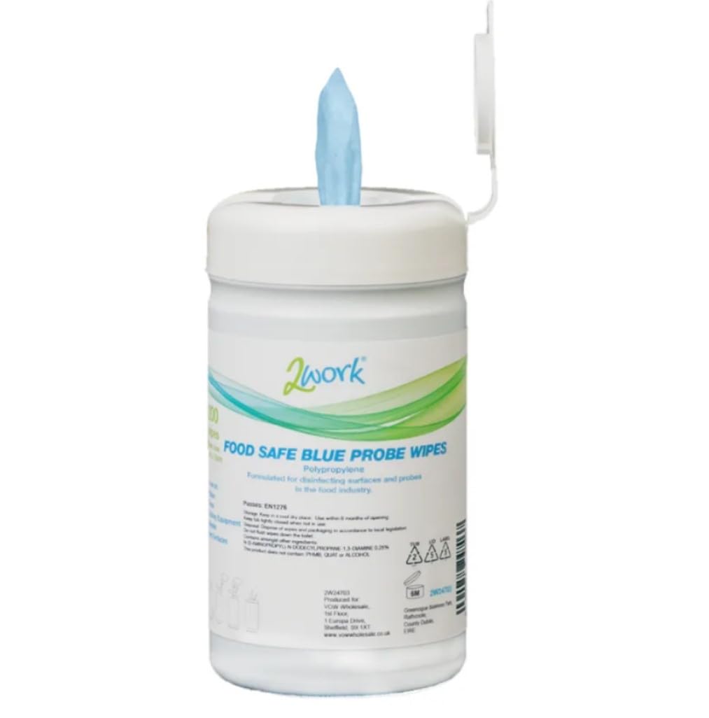 2Work Probe Wipes Antibacterial 13cm x 10cm Tub (Pack of 200) 2W24703