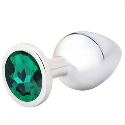 AKStore Medium Super Quality Deluxe Steel Fetish Plug Anal Butt Jewelry for Fetish Kinky Sex Love Games Personal Sex Massager Good Valentine ‘S / Birthday Gift(Green)