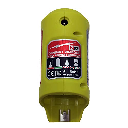 Replacement Portable Yellow Safe Charger Tools Converter USB ABS Adapter Power Source for Milwaukee Lithium Battery 12V M12 - Thumbnail 7
