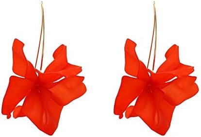 Colorful Flower Hoop Earrings, Floral Drop Dangle Statement Earrings for Women KELMALL COLLECTION