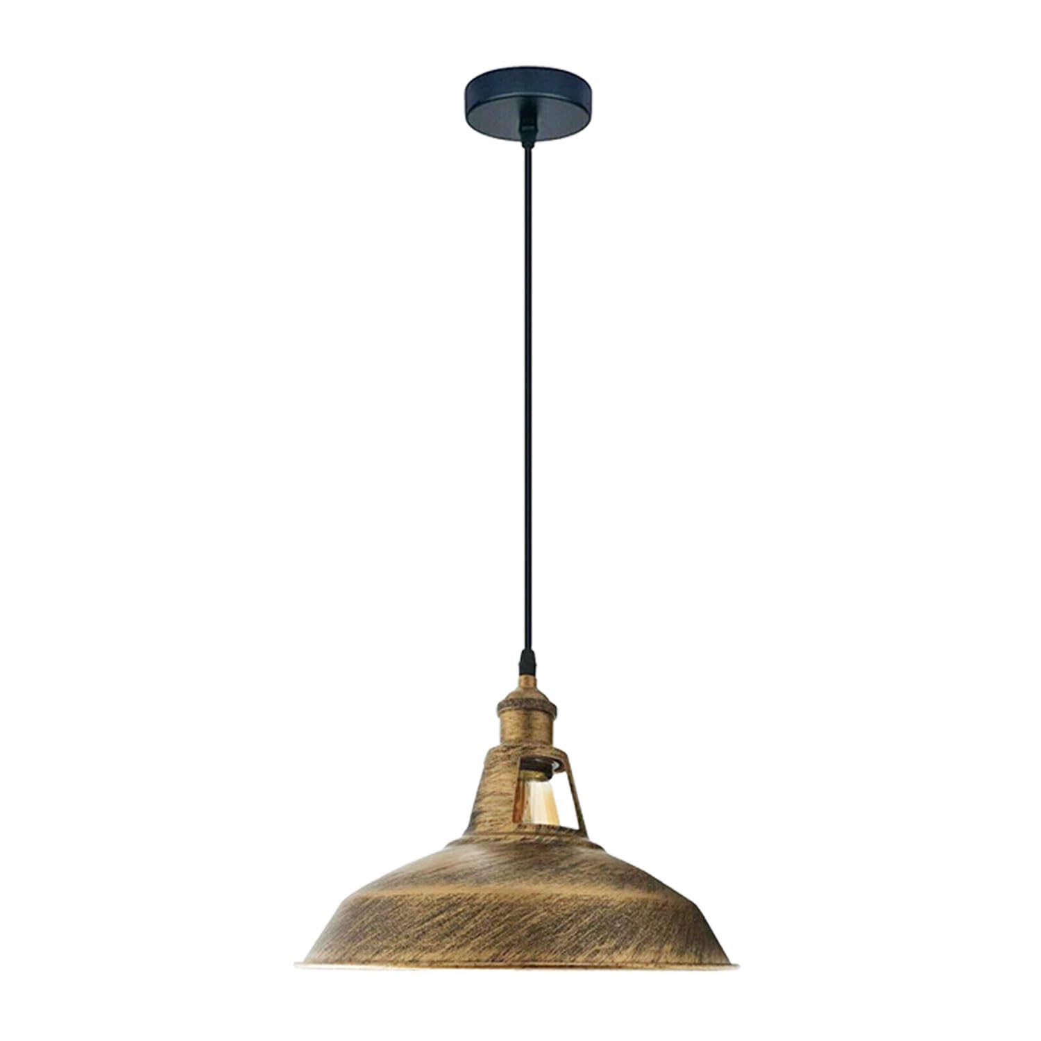 LEDSone 95cm Adjustable Metal Hanging Lamp Modern Pendant Lamp Fixture Hanging Pendant Lighting Ceiling Hanging Lighting for Kitchen Island Dining Room 1 Pack Without Bulb Brushed Copper