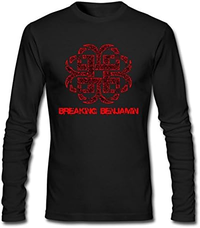 LSLEEVE Men's Breaking Benjamin Logo Long Sleeve T-shirt Black S