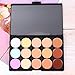 LEORX Face Contour Kit Highlighter Makeup Kit 15 Colour Cream Concealer Palette with Brush