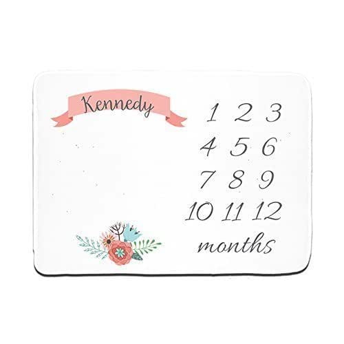 Baby Girl Monthly Milestone Blanket Photo Prop Handmade