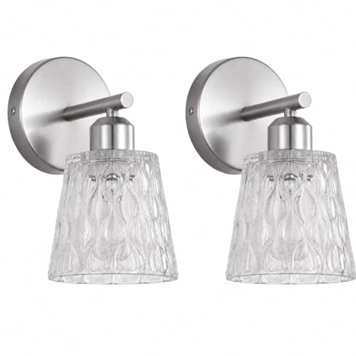 SENKERFAN Brushed Nickel Bathroom Light Fixtures