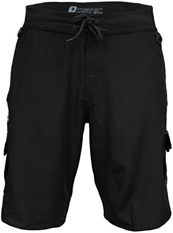 Oceanic Gear Mens Tactical Board Shorts (34, Black)