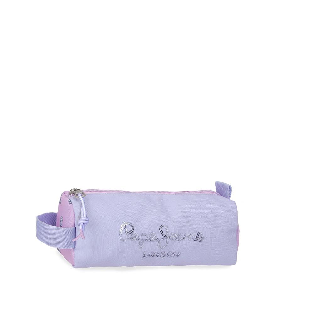 Pepe Jeans Becca Pencil Case, Dark Purple, Standard Size, Round case