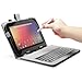 Fosmon Leather Case with Stand, USB Keyboard and Stylus for 10