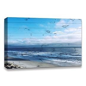 Romantic Scene of Sea Painting Artwork for Home Framed