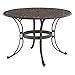 Home Styles Biscayne 42-inch Round Bronze Outdoor Patio Dining Table Constructed of Cast Aluminum with Bronze Antique Powder Finish and Protective Clear Coat on Decorative Table Top.