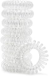 Kitsch Spiral Hair Ties 8pk Transparent No Crease No Damage view 9