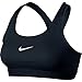 Nike Women's Pro Bra Black/Black/White Sports Bra LG