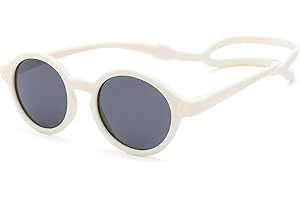 COASION Baby Polarized Sunglasses with Strap Adjustable TPEE Flexible Frame for Toddler Girls Boys Age 0-36 Months