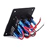 Boddenly-Digital-Voltmeter-12V-31A-Dual-USB-4-Gang-Waterproof-Marine-Boat-Car-Blue-Led-Switch-Panel-Toggle-Switches