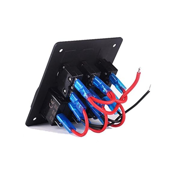 Boddenly-Digital-Voltmeter-12V-31A-Dual-USB-4-Gang-Waterproof-Marine-Boat-Car-Blue-Led-Switch-Panel-Toggle-Switches