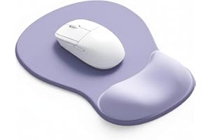 eulps Mouse Pad with Gel Wrist Rest, Ergonomic Comfortable Computer Wrist Support for Laptop, Pain Relief Mousepad with Non-Slip PU Base for Office & Home (Purple)
