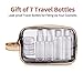 Cosmetic Bag & Clear Toiletry Bag Set, Morpilot Fashionable Portable Women Makeup Cosmetic Travel Bags with TSA Approved Toiletry Travel Bag Organizer for Packing Cosmetic Makeup Toiletry Accessories