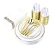 Gold Rim Plastic Dinnerware (200-Piece) Plastic Plates, Plastic Cutlery, Plastic Cups and Guest Towels - Service for 25 Guests Gold Place Setting for Wedding, Party, Baby Shower, Birthday, Holiday
