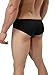 YATEEN Mens Traceless Underwear Ice Silk Briefs Black XX-Large