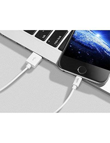 OPSO 3.3ft MFi Certified Lightning Cable, USB A to Lightning, Compatible with iPhone 14/13/12/11/XS/XR/8/7/6, White, 1 Pack