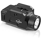 ELFGO Compact Rail Mounted Light, 600 Lumens Mini Tactical Flashlight Strobe Weapon Light with 5 Rail Locating Keys Gun Light