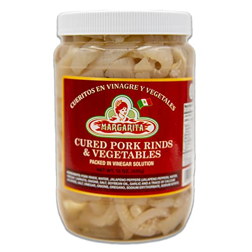 Cured Pork Rinds & Vegetables in Vinegar 15 Ounce, Mexican Style by