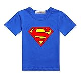 StylesILove Children Superman Inspired Boy Tee Shirt, Blue