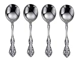 Oneida Michelangelo Round Bowl Soup Spoons, Set of 4