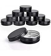 Aluminum Tin Cans, 24PCS 2 oz Tins with Lids Small Metal Tins Container Empty Storage Cans for Ca...