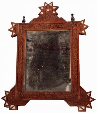 Wooden Mirror vintage Ottoman style old Syrian antique with mother of pearl inlay - MOP00045