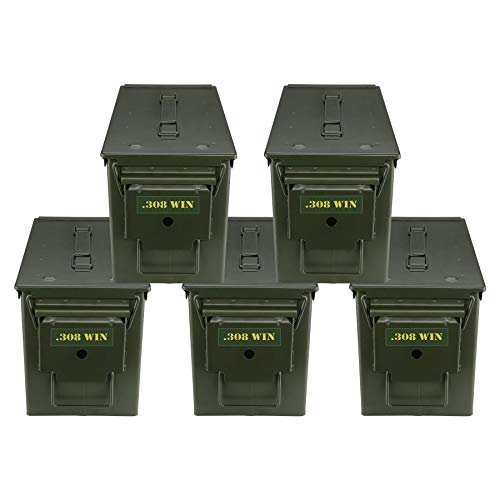 Raiseek .22 .223 .308 .30 .357 9MM .380 .40 .45 5.56 7.62 12GA Ammo Can Vinyl Skin Sticker Decal Molon Label Bullet Variety