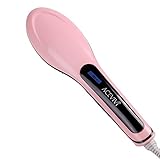 ACEVIVI 29W Digital Anti Static Ceramic Hair Straightener Brush Pink