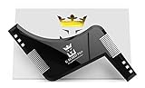 K-BEARD Pro Beard Shaping Template Tool & Beard Comb, Premium Quality Beard Shaper with Instruction Guide