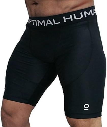 Optimal Human BJJ Jiu Jitsu - No Gi Fight Compression Shorts - Best for Grappling, MMA, Wrestling, Muay Thai
