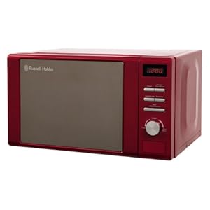 Russell-Hobbs-RHM2064R-20-Litre-800-W-Red-Digital-Heritage-Microwave-with-5-Power-Levels-Automatic-and-Weighted-Defrost-Settings-8-Auto-Cook-Menus-Clock-Timer-Easy-Clean Russell Hobbs RHM2064R 20 Litre 800 W Red Digital Heritage Microwave with 5 Power Levels, Automatic and Weighted Defrost…