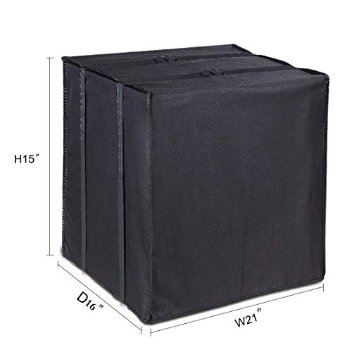 LBG Products Outdoor Winter AC Window Black Cover Heavy Duty Air Conditioner Defender for Standard American Window Units