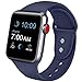 ATUP Sport Band Compatible with Apple Watch Band 38mm 40mm 42mm 44mm Women Men, Soft Silicone Replacement Bands for iWatch Apple Watch Series 4, Series 3, Series 2, Series 1 (Navy Blue, 38mm/40mm-S/M)