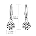 925 Sterling Silver Dangle Earring 9mm Round Cut Pure Brilliance Cubic Zirconia Drop Earrings for Women Girls (White)