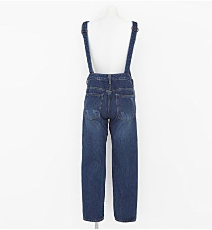 Amazon ピーキー Peigee レディース クラッシュ デニム サロペット オーバーオール 秋 冬 女性 ズボン 着回し 大きいサイズ オールシーズン オールインワン ボトム ジーンズ 通販