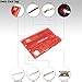 Swiss Card Tool Wallet Credit Card Multitool Bundle with Emergency Escape tool and pocket pliers ((Ruby Red)