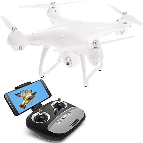 MaQue GPS FPV RC Drone with Camera Live Video and GPS Return Home Quadcopter with Adjustable Wide-Angle 720P HD WIFI Camera- Follow Me, Altitude Hold, Intelligent Battery Long Control Range (White)