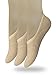 Eedor No Show Socks Womens - 3 Pairs Thin No Show Socks for Women - Non Slip Flat Boat Line Low Cut Socks Beige Small (5-7)