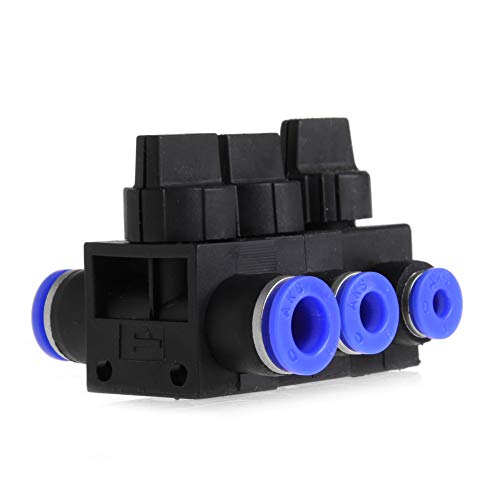 PE verschraubung, Pneumatische Luft 2-Wege-Schnellanschlüsse Druckanschlussrohrschlauch Kunststoff 4 mm 6 mm 8 mm – Bild 7