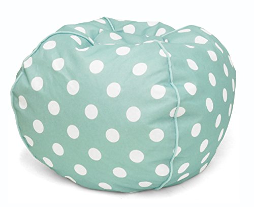 Heritage Kids JK656189 Kids Polka Dot Round Bean Bag Chair, Turquiose