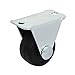 Uxcell a16122800ux1315 1-inch Diameter Rubber Single Wheel Rigid Non-Swivel Top Plate Fixed Casters 8pcs (Pack of 8)