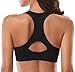 Mirity Women Racerback Sports Bras(Pack of 4) - High Impact Workout Gym Activewear Bra Colors Black, Blue,Green, Pink, Size L