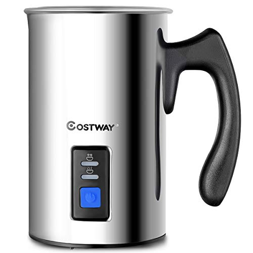image for Costway Electric Milk Frother Automatic Stainless Steel Non-Stick Inte
