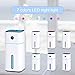 COSSCCI Small Cool Mist Humidifiers Portable Mini USB Humidifier for Desk Personal Car Travel Home Office Baby Bedroom Desktop with 7 Colors Night Light and Auto Shut-Off (180ML)